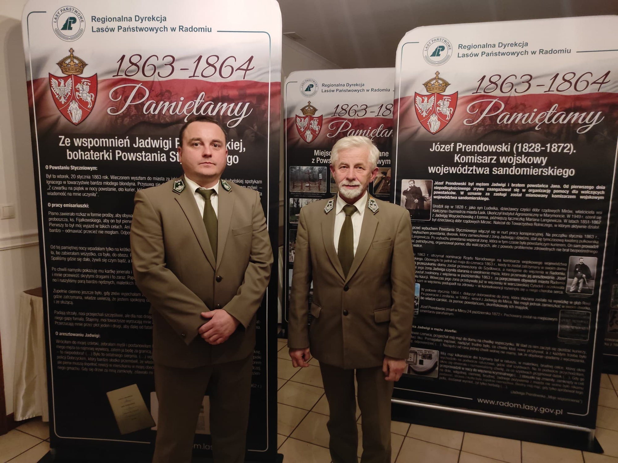 Plansze wystawy o Powstaniu Styczniowym podczas wydarzenia